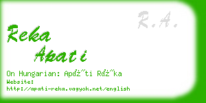 reka apati business card